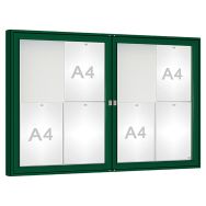 Vitrine 1000 - 75 x 120 cm double battant - vert 6005