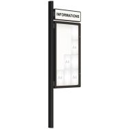 Vitrine 2000 titre poteau Quatro complémentaire scellement - Procity
