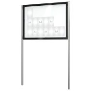 Vitrine Edge épaisseur 80 mm sur poteaux - Procity