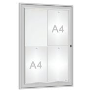 Vitrine Référence simple battant 75 x 55 cm - anodisé
