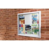 Vitrine affichage extérieure Reverso porte en verre sécurit 99 x 94 cm 12 A4