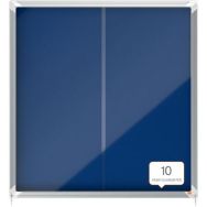 Vitrine d'affichage porte coulissante - gris - 12xA4 - Nobo