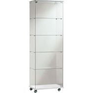 Vitrine d'exposition Echo blanche hauteur 180 cm - L 60 cm
