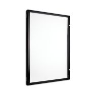 Vitrine d'exterieur porte battante - Fond aluminium - cadre noir - AME