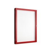 Vitrine extérieur fond blanc -4 feuilles - encadrement rouge