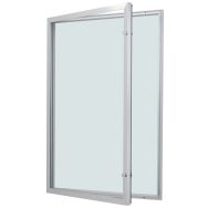 Vitrine exterieur fond gris 8 feuilles serrures differentes
