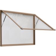 Vitrine extérieure porte levante verre trempé Antarès 101x137 cm sable RAL 1019