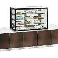 Vitrine horizontale Karina encastrable positive spécial chocolat ventilée, 550 L