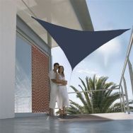 Voile ombrage triangulaire - 3m - Gris/bleu
