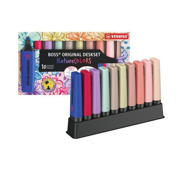 10 surligneurs Boss Original naturecolors wildflower Edition