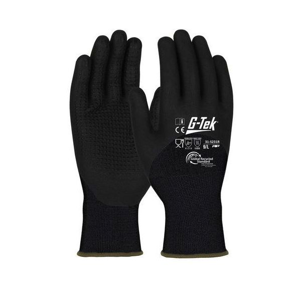 12 Gants manutention tactile G-TEK® 3RX enduit complet picot T11