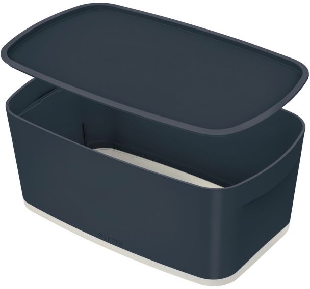 4 Boite de rangement petit format MyBox avec couvercle Cosy gris Leitz