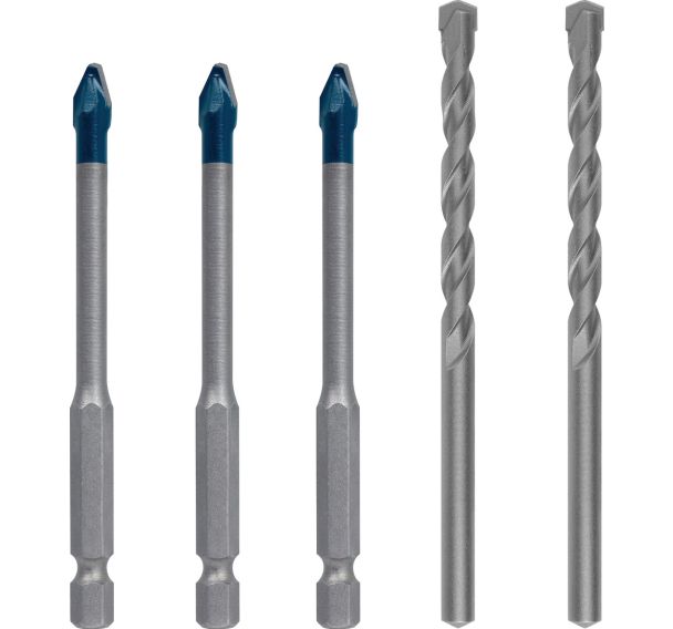 5 Forets 6mm (3 HEX9 HARD CER / 2 CYL3)