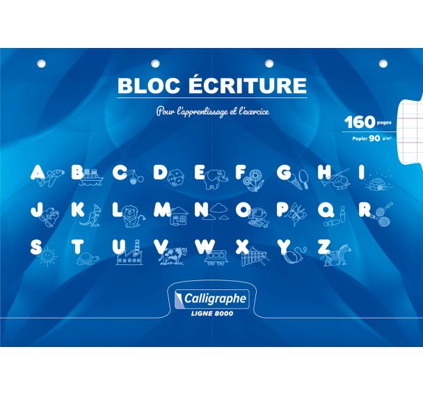 8000, Bloc  A4 160p DL3MIV 90g Perfo.4 trous