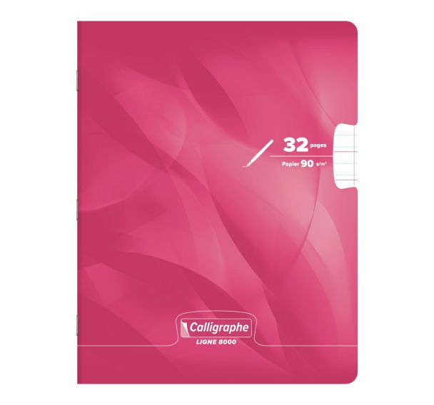 8000 PELLICULE, Cahier piqué 17x22 32p DL2mmIV 90g