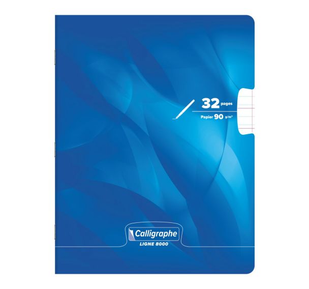 8000 PELLICULE, Cahier piqué 17x22 32p DL3mmIV 90g
