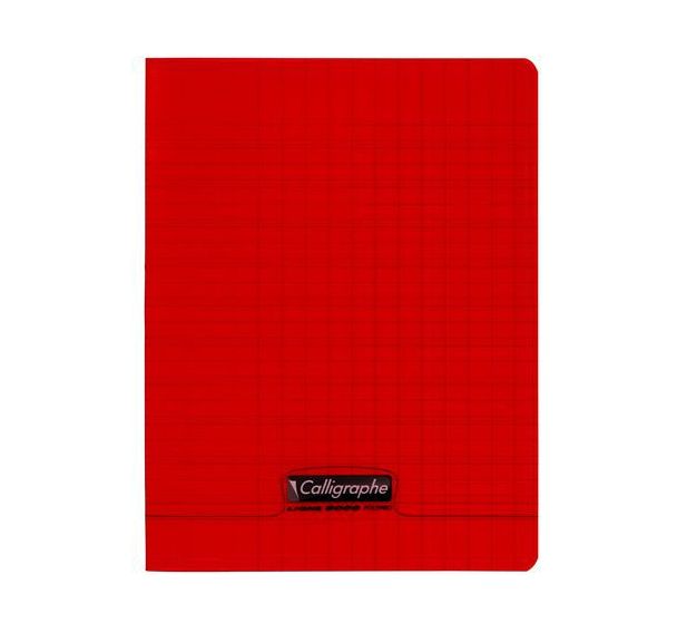 8000 POLYPRO, Cahier piqué rouge 17x22cm 32p DL3mmIV 90g