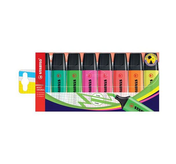 8 surligneurs Boss Original - couleurs assorties