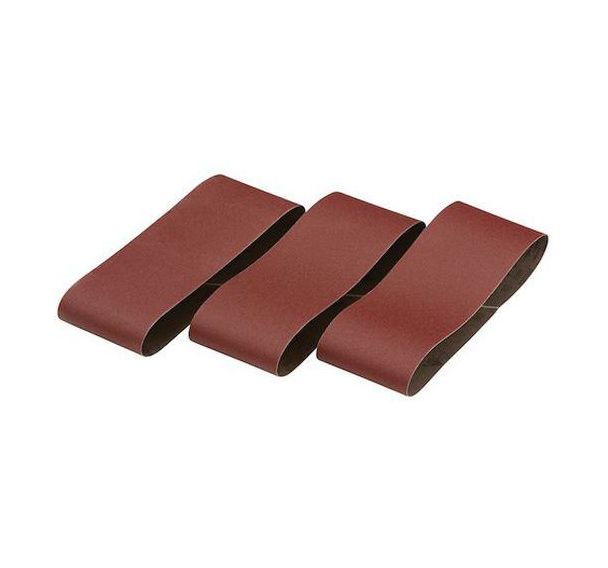 Abrasif pour ponceuse à bande - 100x610mm - grain 60 - Lot de 3
