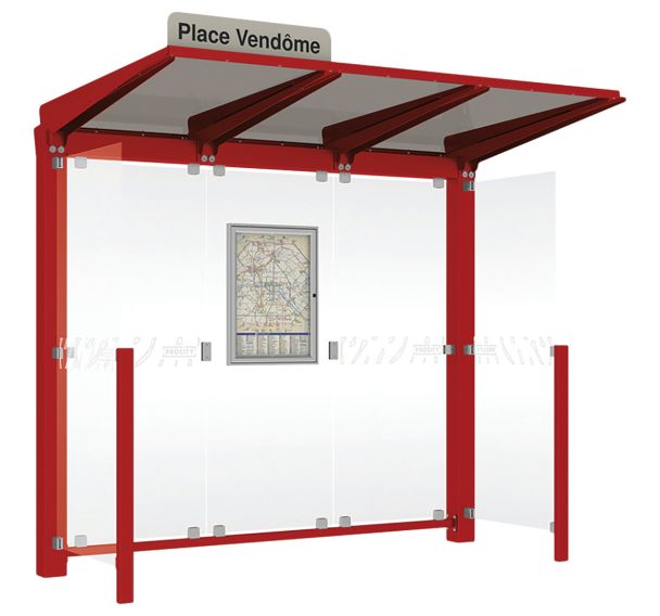 Abri bus Venise bardages latéraux - Procity
