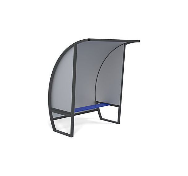 Abri de touche tout en aluminium hauteur 2M banc