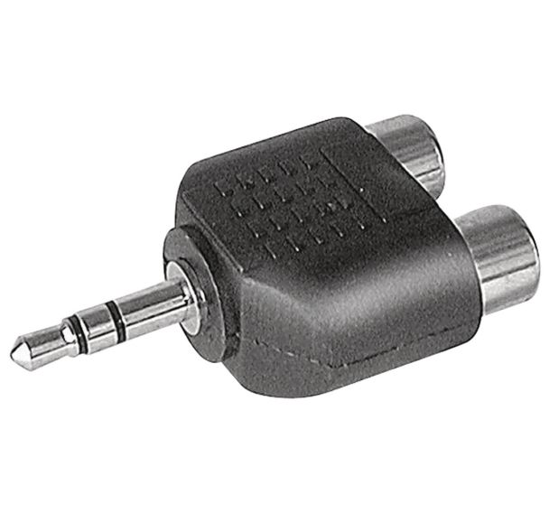 Adaptateur 2 x RCAF vers Mini Jack 3.5 mm