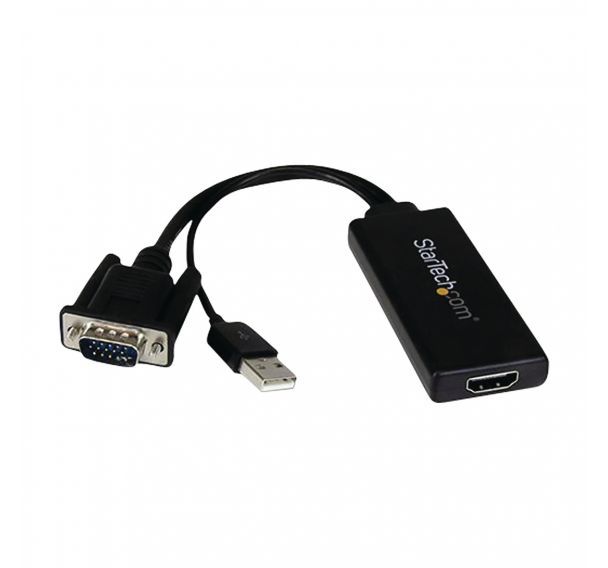 Adaptateur VGA vers HDMI avec audio et alimentation par USB