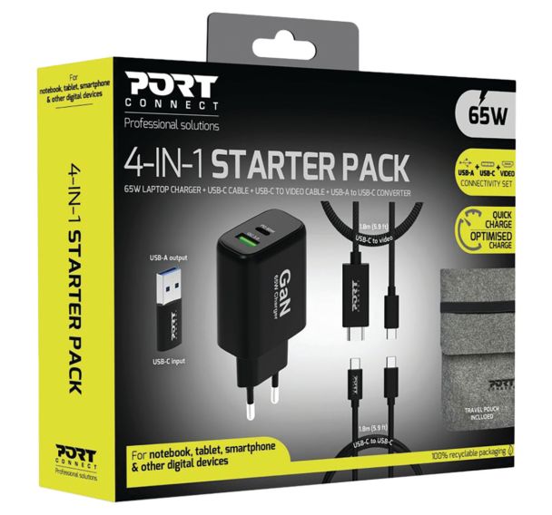 Adaptateur secteur 65W kit 4 en 1 501939 Port Designs