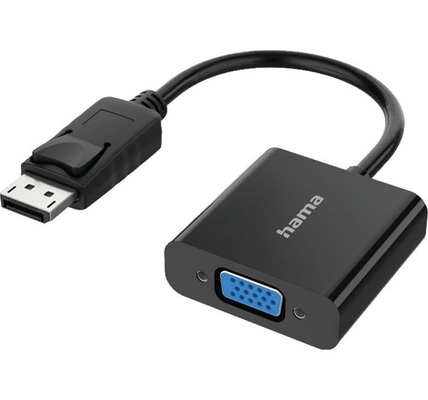 Adaptateur vidéo fiche DisplayPort VGA Full-HD 1080p - Hama