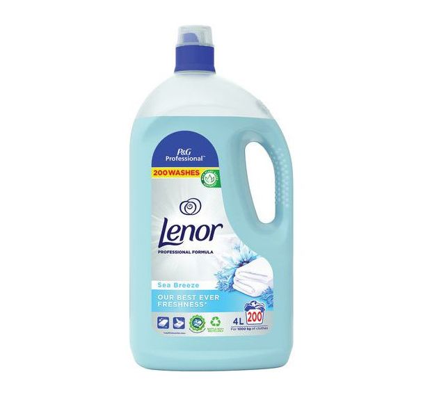 Adoucissant Brise de la mer 4L - 200 lavages - Lenor Professional - Lot de 3
