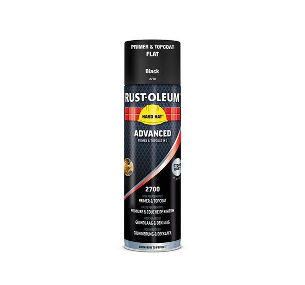 Aérosol antirouille 500ml Noir Mat Hard Hat