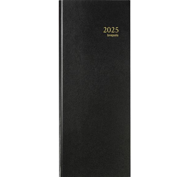 Agenda de banque 2027 long 2 volumes 15x33 Noir