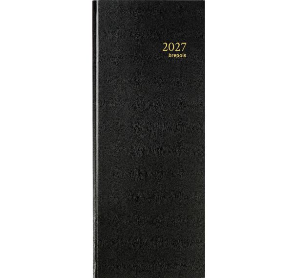 Agenda de banque 2027 long 2 volumes 15x33 Noir