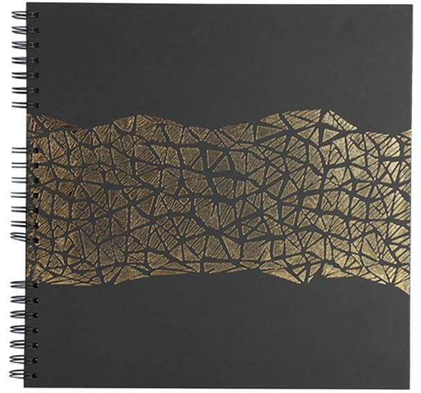 Album spiralé de 60 pages noir 32x32cm Milano armée