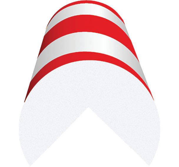 Amortisseur de choc angle arrondi - Rouge/Blanc - Ergomat