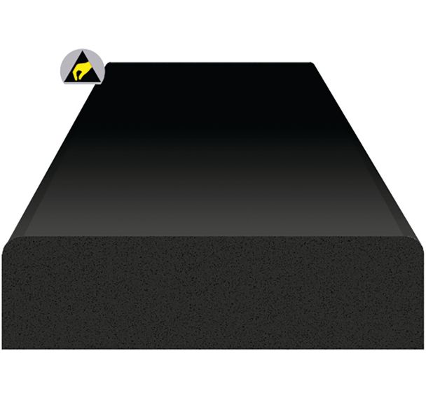 Amortisseur de choc rectangle pour surface - Noir - Ergomat