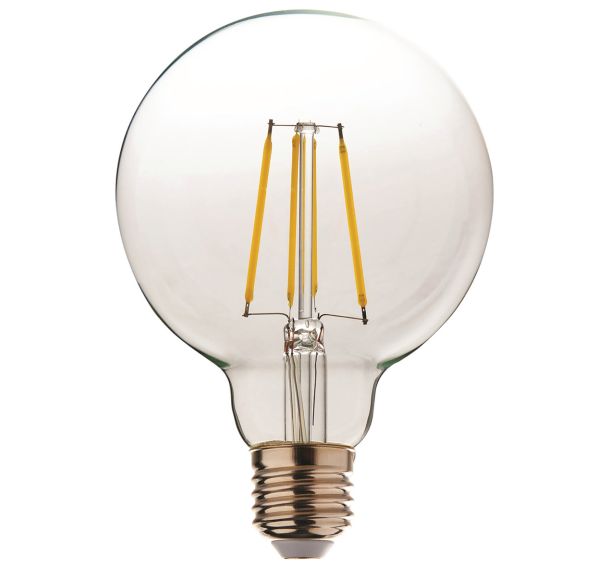 Lot de 5 ampoules E27.G95.8W.2700K dimmable transparent