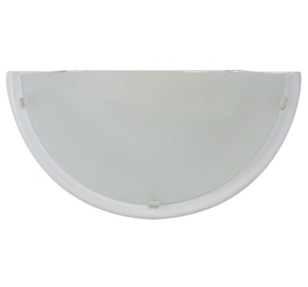 Applique demi-lune en verre verre dépoli Bianca - Corep