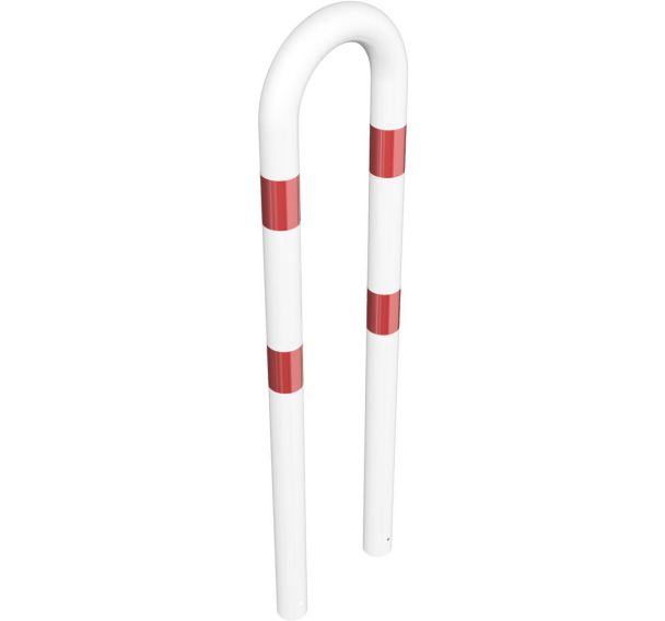 Arceau universel en tube à bétonner - Blanc/Rouge - Schake