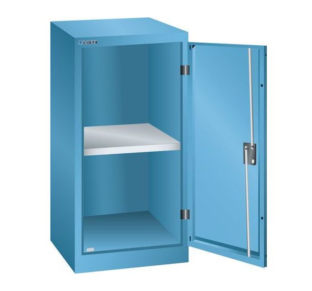 Armoire 1 porte 500x580x1000mm - 2 tablettes amovibles - Lista