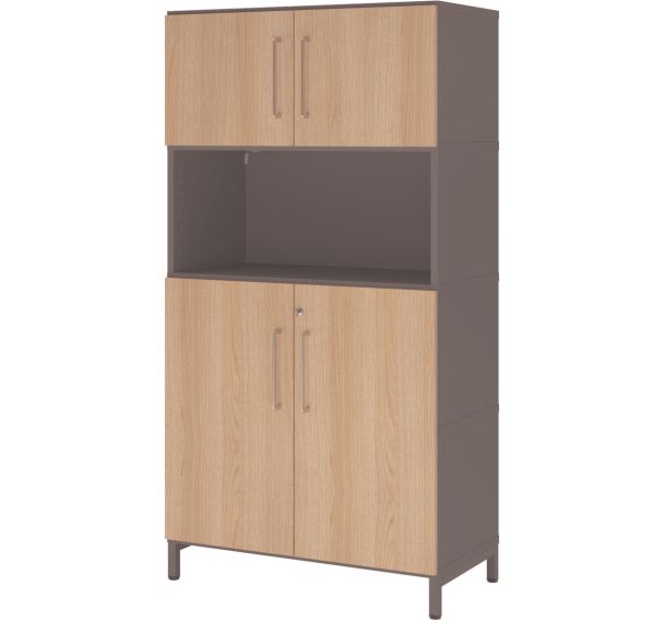 Armoire 4 étagères et socle acier-Angle ouverture 110° - Hammerbacher