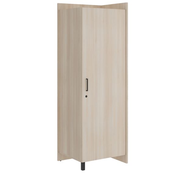 Armoire droite poignée+serrure penderie 1/2lingère - Enond Mobilier