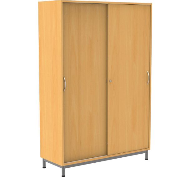 Armoire Octet portes coulissantes socle métal gris - Manutan Expert