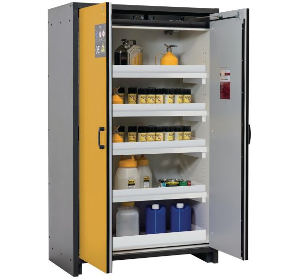 Armoire Q-CLASSIC-30 - Bac et étagère de rétention - 1164mm - Asecos