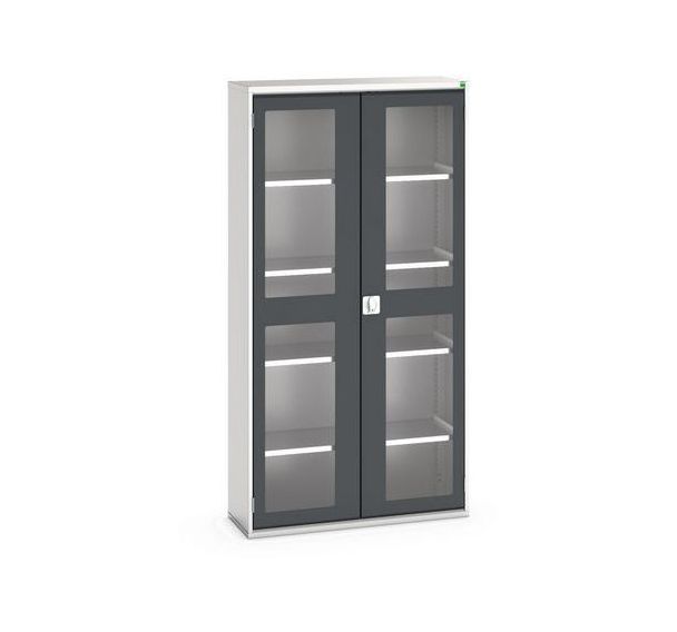 Armoire Verso Portes Transparentes Avec 4 Tablettes 1050x350x2000_Bott