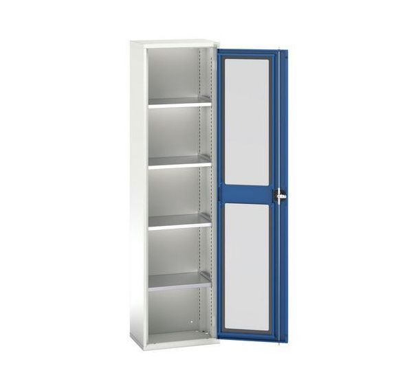 Armoire Verso Portes Transparentes Avec 4 Tablettes 525x350x2000_Bott