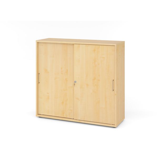 Armoire à portes coulissantes poignées métal - 3 cases - Hammerbacher
