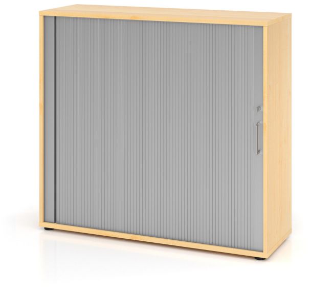 Armoire à rideau horizontale - Poignée fil - 3 niveaux - Hammerbacher