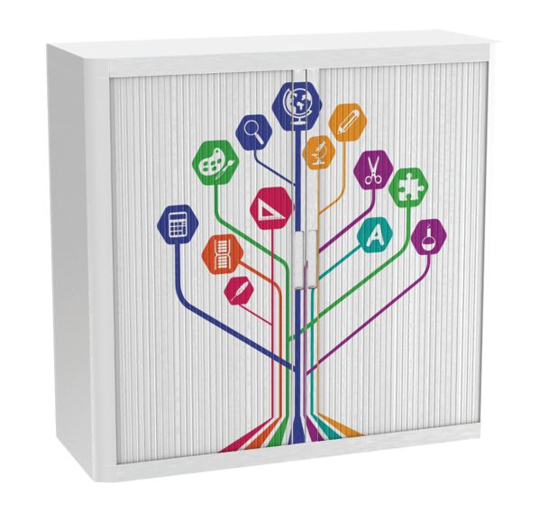 Armoire à rideaux personnalisée arbre apprentissages - EasyOffice