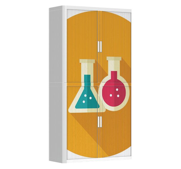 Armoire à rideaux personnalisée atelier chimie - EasyOffice
